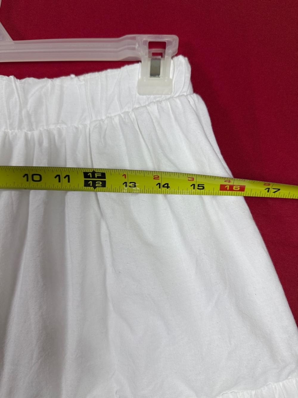 Women's White Maxi Skirt with Lace Trim - Picture 6 of 13